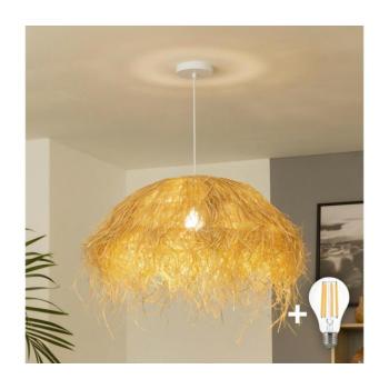 BRILAGI - LED csillár zsinóron CERIA BOHO 1xE27/40W/230V Ø 60 cm raffia EG300171+EG781149 kép