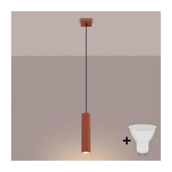 BRILAGI - LED csillár zsinóron CRESTO 1xGU10/10W/230V narancssárga BR.1630 kép