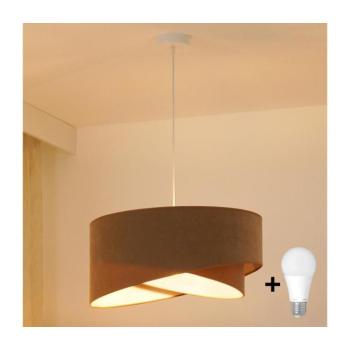 BRILAGI - LED Csillár zsinóron LYRA 1xE27/15W/230V barna/fehér 8590828007494