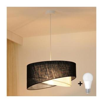 BRILAGI - LED Csillár zsinóron LYRA 1xE27/15W/230V fekete/krémes 8590828007555 kép