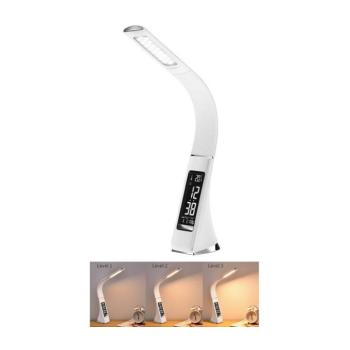 BRILAGI - LED Dimmelhető asztali lámpa kijelzővel PELLE LED/7W/230V fehér BRI8949 kép
