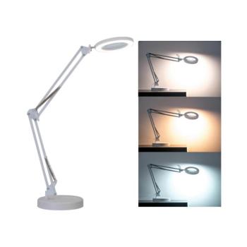BRILAGI - LED Dimmelhető asztali lámpa nagyítóval LED/12W/5V 3000/4200/6000K fehér BRI008 kép