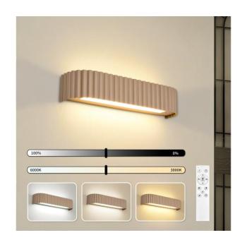 BRILAGI - LED dimmelhető fali lámpa FALCON MODERN LED/14W/230V 40 cm bézs + távirányító BRI964 kép