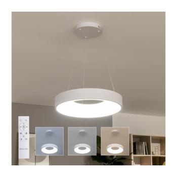 BRILAGI - LED dimmelhető függeszték kábelen FALCON II LED/67W/230V átm. 40 cm fehér + távirányító BRDC2668-400/BI kép