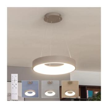 BRILAGI - LED dimmelhető függőlámpa kábelen FALCON II LED/67W/230V átm. 40 cm bézs + távirányító BRDC2668-400/BG kép