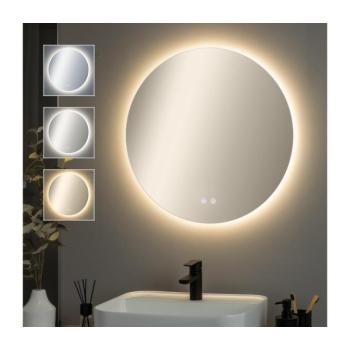 BRILAGI - LED-dimmelhető, fűthető tükör beépített LED háttérvilágítással DEMI PRO LED/20W/230V átm. 60 cm IP44 FG-GM1109-D-20W kép