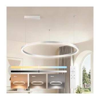 BRILAGI-LED Dimmelhető kábelcsillár PORTOFINO LED/60W/230V, átm. 80 cm, ezüst, távirányítóval BRI509