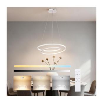 BRILAGI-LED Dimmelhető kábelen függesztett csillár TWISTER LED/48W/230V átm. 50 cm fehér + távirányító BRI477 kép