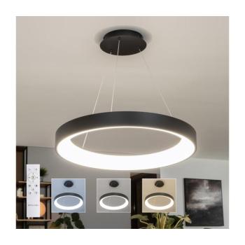BRILAGI - LED dimmelhető kábeles csillár FALCON II LED/99W/230V átm. 60 cm fekete + távirányító BRDC2668-600/CR kép