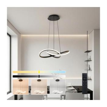 BRILAGI - LED dimmelhető kábeles csillár INFINITY LED/55W/230V 50x50 cm fekete + távirányító BRI904 kép
