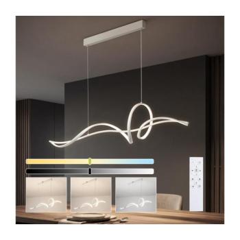 BRILAGI - LED dimmelhető kábeles csillár SIGNATURE LED/55W/230V 120x23 cm fehér + távirányító BRI913 kép