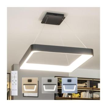 BRILAGI - LED dimmelhető kábeles függeszték FALCON II LED/125W/230V 60x60 cm fekete +távirányító BRDC2669-600/CR kép