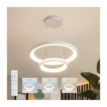 BRILAGI - LED dimmelhető kábeles függőlámpa FALCON SLIM LED/68W/230V Ø 50 cm fehér + távirányító BRDX1330-2/BI kép