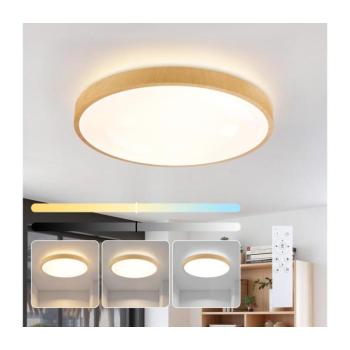 BRILAGI-LED Dimmelhető lámpatest GLASS POOL DOUBLE LED/60W/230V 50 cm fa dekorral + távirányító BRI748 kép