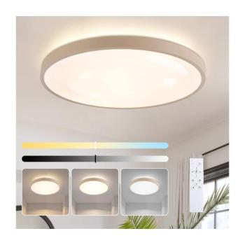 BRILAGI - LED dimmelhető lámpatest GLASS POOL DOUBLE LED/80W/230V 60 cm bézs + távirányító BRI751 kép