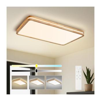 BRILAGI - LED dimmelhető lámpatest MOLINA SQUARE LED/128W/230V tölgy 90x60 cm + távirányító BRI893 kép
