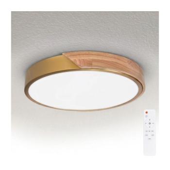 BRILAGI - LED dimmelhető lámpatest PILANA LED/48W/230V tölgy/arany Ø 40 cm + távirányító WO800-OEM55-40 kép