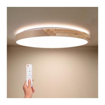 BRILAGI - LED dimmelhető lámpatest PILANA LED/72W/230V tölgy/bézs Ø 80 cm + távirányító WO800-OEM53-80 kép