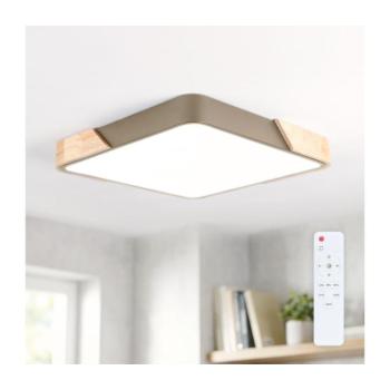 BRILAGI - LED dimmelhető lámpatest PILANA SQUARE LED/48W/230V tölgy/bézs 42x42 cm + távirányító WO800-OEM54-40 kép