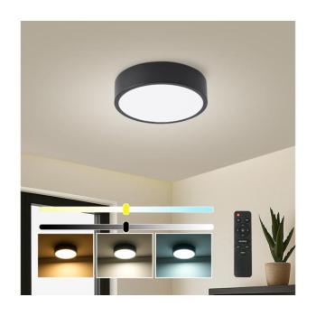 BRILAGI - LED dimmelhető lámpatest POOL LED/18W/230V 3000-6000K 20 cm fekete + távirányító BRI542 kép