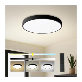 BRILAGI-LED Dimmelhető lámpatest POOL SMART LED/48W/230V 40 cm Wi-Fi Tuya+távirányító fekete BRI012 kép