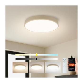 BRILAGI - LED dimmelhető lámpatest POOL SMART LED/48W/230V átm. 40 cm Wi-Fi Tuya bézs + távirányító BRI332 kép