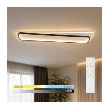 BRILAGI - LED dimmelhető mennyezeti lámpa OUTLINE LED/90W/230V 18x100 cm fehér/fekete + távirányító BRMXC2755-1000 kép