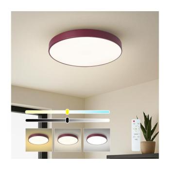 BRILAGI-LED dimmelhető mennyezeti lámpa POOL LED/48W/230V 3000-6000K 40 cm bordó+távirányító BRI693 kép