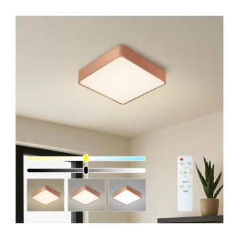 BRILAGI - LED dimmelhető mennyezeti lámpa POOL SQUARE LED/36W/230V 40x40 cm rézszínű+Távirányító BRI1024 kép