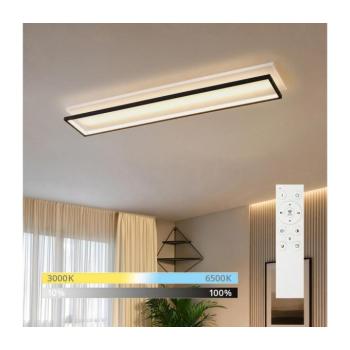 BRILAGI - LED dimmelhető mennyezeti lámpatest OUTLINE LED/90W/230V 18x100 cm fehér/fekete + távirányító BRGJ8321-1000 kép