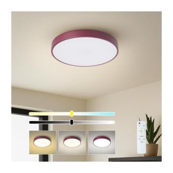 BRILAGI-LED dimmelhető mennyezeti lámpatest POOL LED/36W/230V 3000-6000K 30 cm bordó + távirányító BRI685 kép