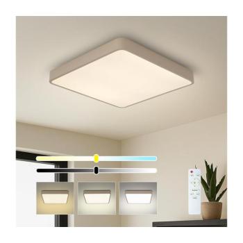 BRILAGI-LED dimmelhető mennyezeti lámpatest POOL SQUARE LED/36W/230V 3000-6000K 40x40 cm bézs+távirányítóval BRI659 kép