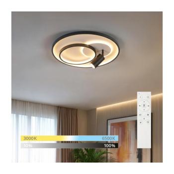 BRILAGI - LED dimmelhető mennyezeti lámpatest UNITY LED/60W/230V + 1xGU10/3W fehér/fekete + távirányító BRMXC2789-500 kép