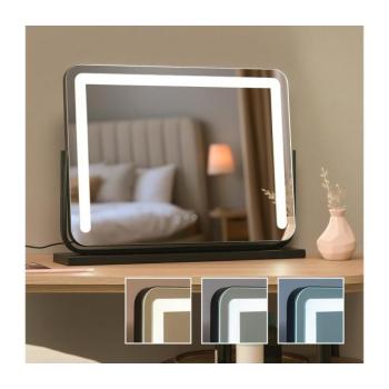 BRILAGI -LED Dimmelhető sminktükör CALIFORNIA LED/22W/230V 58x43 cm fekete FG-M6-WD18-5843-BLK kép