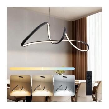 BRILAGI-LED Dimmelhető TWISTER kábeles LED/60W/230V 3000-6000K fekete + távirányító BRI485