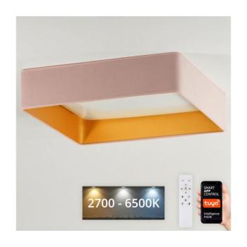 BRILAGI-LED Dimmelhető VELVET SQUARE lámpatest LED/36W/230V Wi-Fi Tuya+távirányító rózsaszín kép