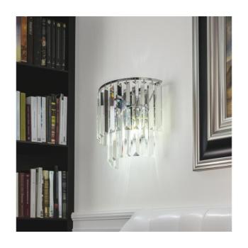BRILAGI - LED Fali kristály lámpa MOZART 2xE14/40W/230V fényezett króm BG-17106/2W-CHR kép
