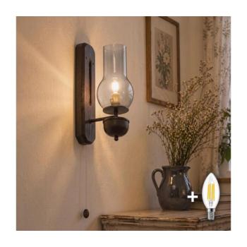 BRILAGI - LED fali lámpa COTTAGE 1xE14/40W/230V bükk/füstszürke BG1502+BG2272 kép