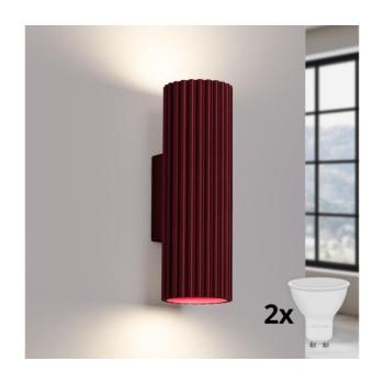 BRILAGI - LED fali lámpa CRESTO 2xGU10/10W/230V 20 cm bordó BR.1926 kép