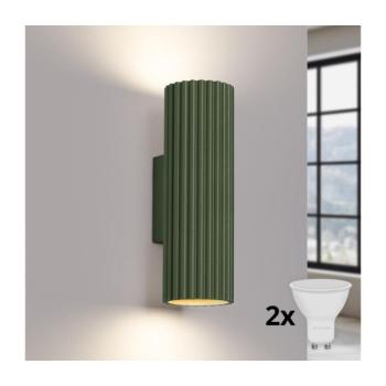 BRILAGI - LED fali lámpa CRESTO 2xGU10/10W/230V 20 cm zöld BR.1657 kép