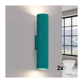 BRILAGI - LED fali lámpa CRESTO 2xGU10/10W/230V 30 cm türkiz BR.1953 kép