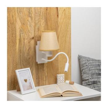 BRILAGI - LED Fali lámpa NUBILA 1xE27/25W/230V +LED/3W fehér/világosbarna BG1559+BG1571 kép