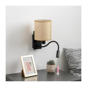BRILAGI - LED Fali lámpa NUBILA 1xE27/25W/230V+LED/3W fekete/világosbarna BG1558+BG1584 kép