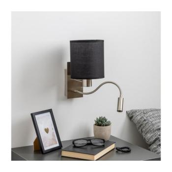 BRILAGI - LED Fali lámpa NUBILA 1xE27/25W/230V + LED/3W króm/fekete BG1556+BG1581 kép