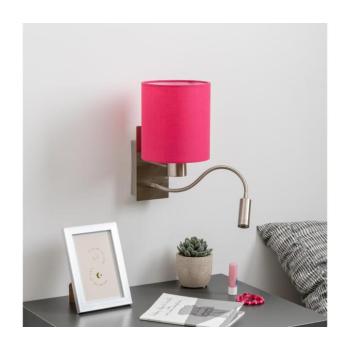 BRILAGI - LED Fali lámpa NUBILA 1xE27/25W/230V + LED/3W króm/rózsaszín BG1556+BG1577 kép