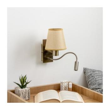 BRILAGI - LED Fali lámpa NUBILA 1xE27/25W/230V+LED/3W réz/világosbarna BG1557+BG1571 kép