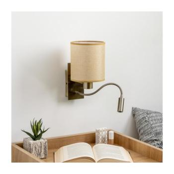 BRILAGI - LED Fali lámpa NUBILA 1xE27/25W/230V+LED/3W réz/világosbarna BG1557+BG1584 kép