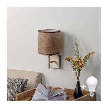 BRILAGI - LED fali lámpa NUBILA 1xE27/60W/230V matt króm/barna EG32507+BG1583 kép