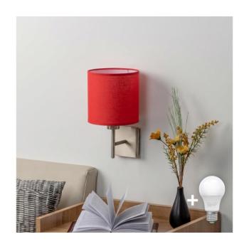 BRILAGI - LED fali lámpa NUBILA 1xE27/60W/230V matt króm/piros EG32507+BG1578 kép