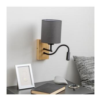 BRILAGI - LED Fali lámpa NUBILA WOOD 1xE27/25W/230V + LED/3W tölgy/antracit BG1564+BG1574 kép